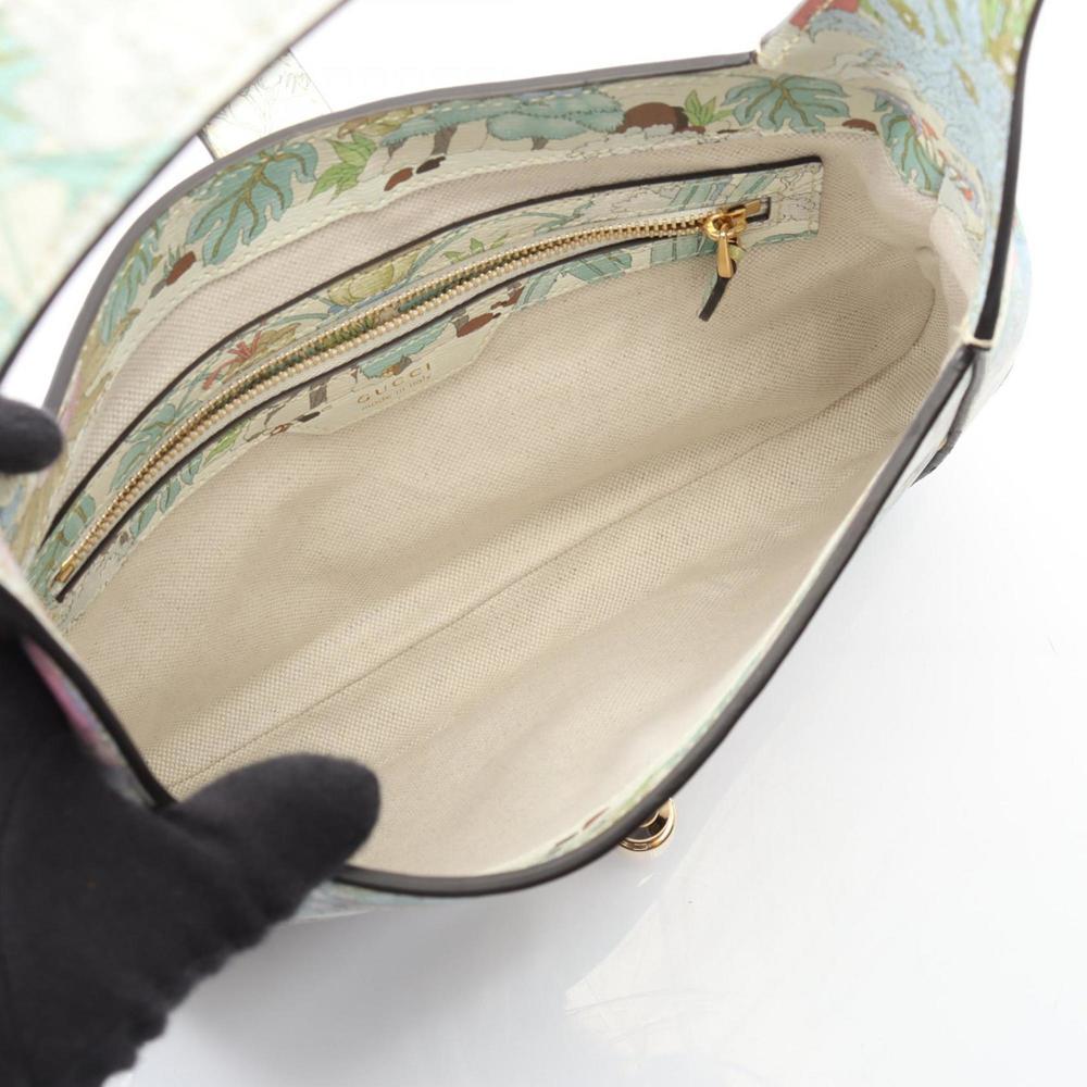 Gucci Tiger Jackie 1961 Small Leather Shoulder Bag, Women's, Blue Multicolor,... - Picture 3 of 8
